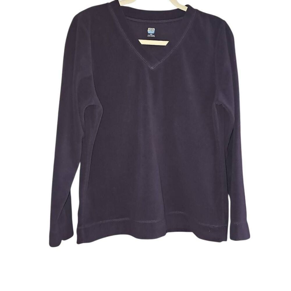 SJB Active Plum Purple fleece Sweater. Longsleeve, crewneck. Size Medium